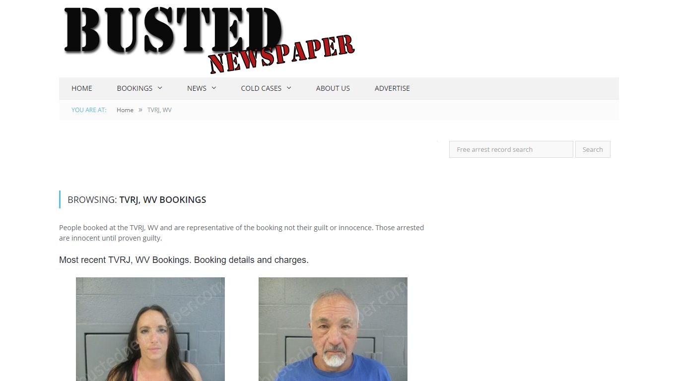 TVRJ, WV Mugshots - BUSTEDNEWSPAPER.COM